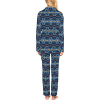 Navy Aztec Womens Pajama Set