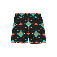 Women's Black Aztec Beach Board Shorts