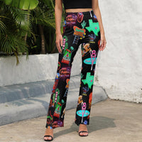 Neon Vegas Flare Pants