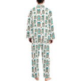 Turquoise Christmas Presents Men's Western Pajamas