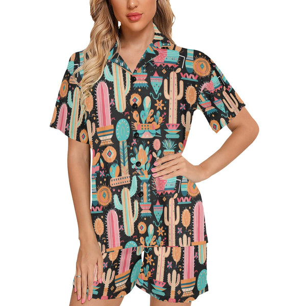 Cactus Obsessed Women's Western Pajama Set