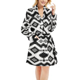 Black Aztec Women's Western Bath Robe