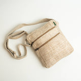 Pure Hemp BOHO Passport Travel handmade Crossbody Sling Bag