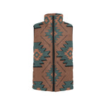 Teal Aztec Men's Puffy Vest