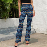 Navy Aztec Flare Pants