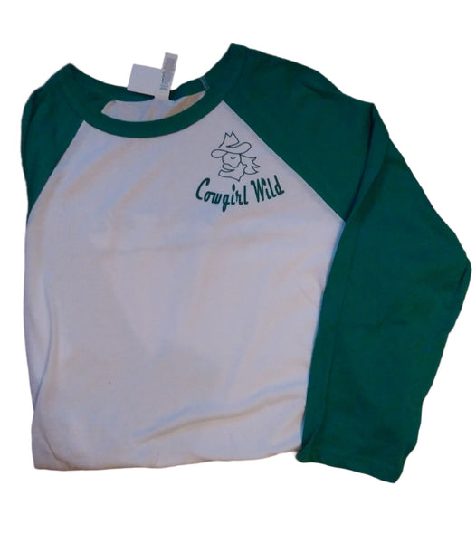 Cowgirl wild raglan baseball tee