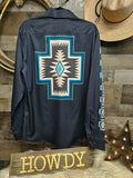 Southwestern Cross Unisex Western Button Up