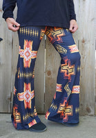 Fire Aztec Flare Pants