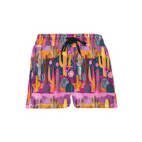 Women's Pink Cactus Beach Board Shorts