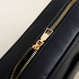 Dark PU Rectangular Crossbody with Tassel