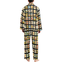 Western Collage Men's Pajama Set