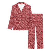 Red Bandana Women's Western Pajama Set