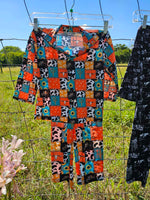 Western Patchwork Girl's Western Pajama Set