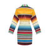 Mustard Serape Women's Belted Satin Feel Dressing Lounge Robe