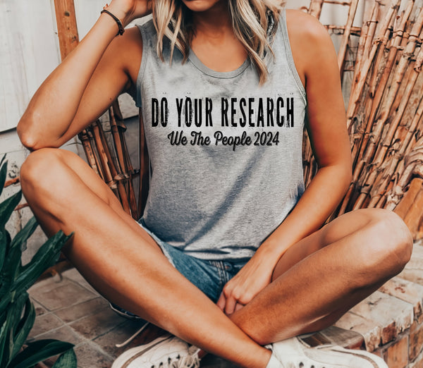 Do Your Research Racer Back Tank