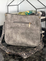 Large Crossbody Purse "Gray"