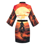 Cowboy Desert Sunset Women's Lounge Kimono Robe