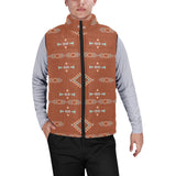 Brown Aztec Men's Puffy Vest