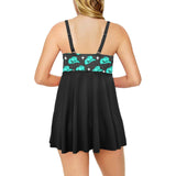 Turquoise Hat Swim Dress & Shorts Set