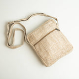 Pure Hemp BOHO Passport Travel handmade Crossbody Sling Bag