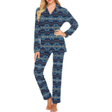 Navy Aztec Womens Pajama Set