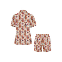 Highland Cow Floral Women's Western Pajama Set