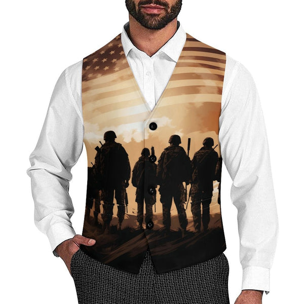 American Patriot Men's Western Vest