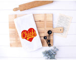 KC Chiefs Heart Kitchen Tea Towel