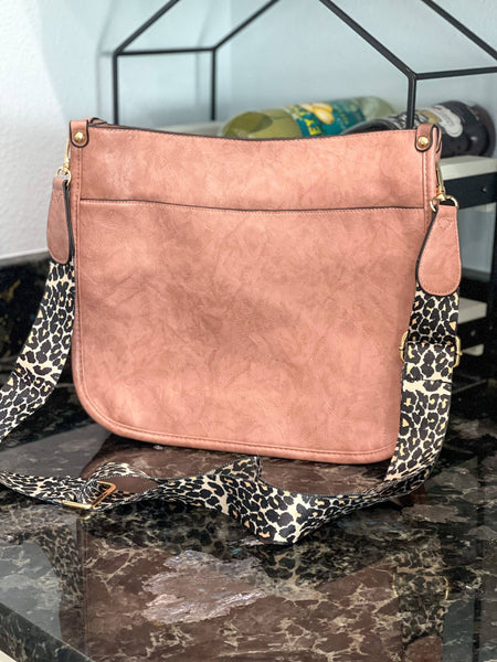 Large Crossbody Purse "Pink"