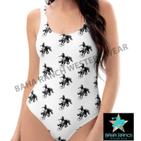 Yeehaw Rodeo Cowboy One Piece Swim Suit