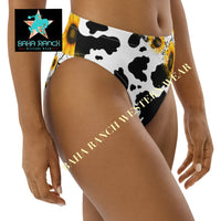 Yeehaw Cow Print Sunflower Bikini Bottom