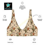 Yeehaw Longhorn Ranch Cactus Bikini Top