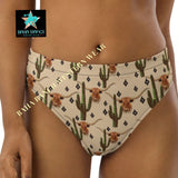 Yeehaw Longhorn Ranch Cactus Bikini Bottom