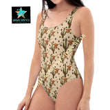 Yeehaw Longhorn Ranch Cactus One-Piece Swimsuit