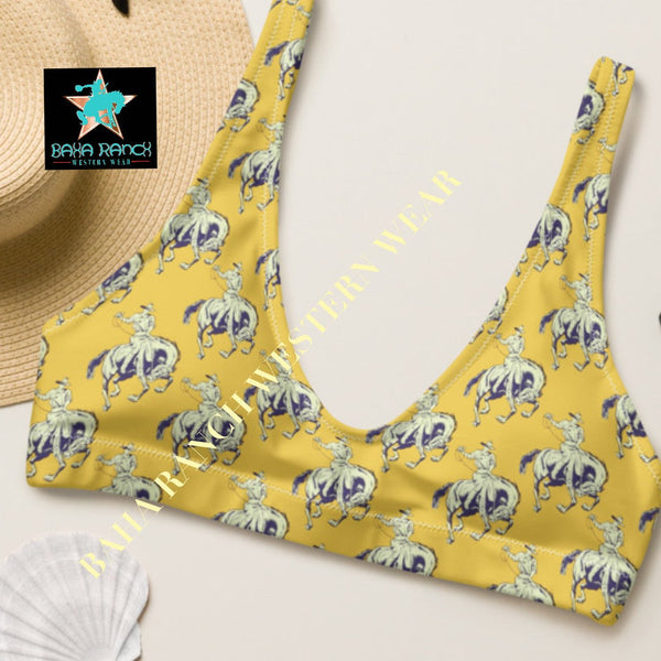 Yeehaw Vintage Bronc Buster Bikini Top