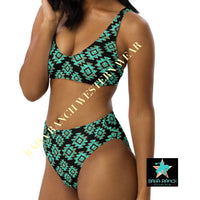 Yeehaw Turquoise Aztec Bikini