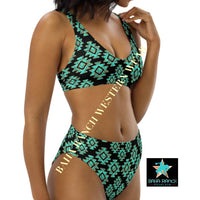 Yeehaw Turquoise Aztec Bikini