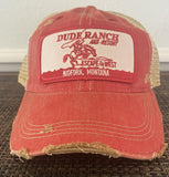 Dude Ranch Resort, Big Fork, Montana Cap Distressed Four Colors