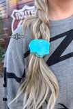 Turquoise Rock Ponytail Holder