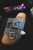 PLATINUM BUCKLES *DENIM