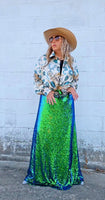 Excalibur Mermaid Sequin Maxi Skirt