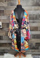 Vintage Rodeo Poster Women's Lounge Kimono Robe