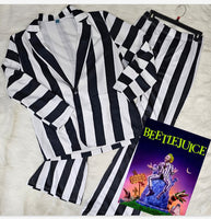 Beetlejuice Striped Flare Pants