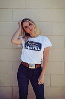 Original Cowgirl Motel Tee  White
