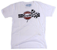 Gulf  Logo Racing Stripe and Winning Checkered Flag