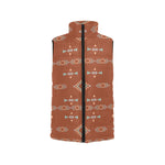 Brown Aztec Men's Puffy Vest