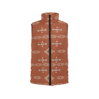 Brown Aztec Men's Puffy Vest