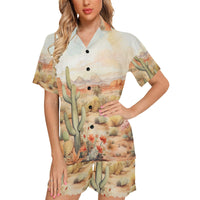 Watercolor Desert Women's Western Pajama Set