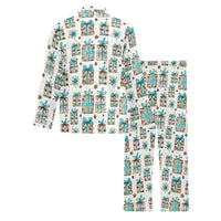 Turquoise Christmas Presents Men's Western Pajamas