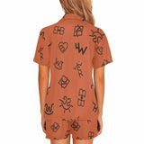 Brown Cattle Brands Short Pajama Set